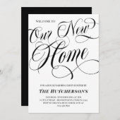 Invitation Calligraphie tourbillonnant Nouveau Parti de récha (Devant / Derrière)