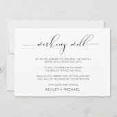 Invitation Calligraphie Typographie Mariage Souhaiter Puits H (Devant)