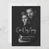 Invitation Calligraphie Un Jour Plus Loin Dîner De Répétition (Devant)