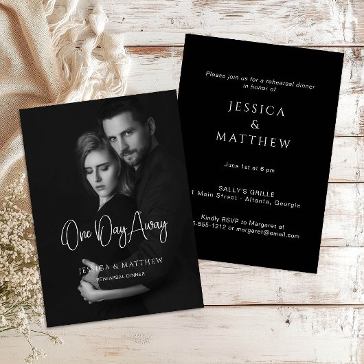 Invitation Calligraphie Un Jour Plus Loin Dîner De Répétition