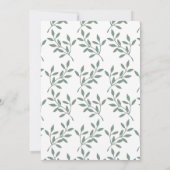 Invitation Calligraphie verte légère simple Mariage officiel (Dos)