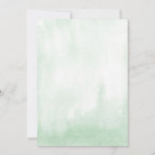 Invitation Calligraphie verte simple Mariage rustique (Dos)