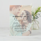 Invitation Calligraphie Whimsical Faded Photo Engagement (Debout devant)