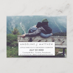 Invitation Calligraphie Whimsical Faded Photo Le Mariage De