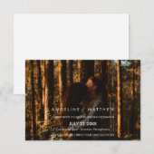 Invitation  Calligraphie Whimsical| La photo défraîchie du Ma (Devant / Derrière)