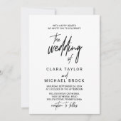 Invitation Calligraphie Whimsical Le Mariage De (Devant)