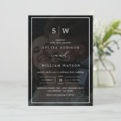 Invitation Calligraphie Whimsical moderne superposer Mariage (Debout devant)