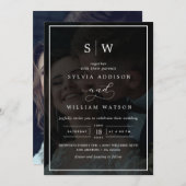 Invitation Calligraphie Whimsical moderne superposer Mariage (Devant / Derrière)