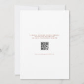 Invitation Calligraphie Whimsical Terracotta QR Code Mariage (Dos)