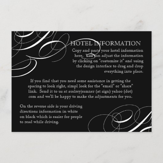 Invitation Calligraphiée avec Volutes "Manger, Boi (Devant)