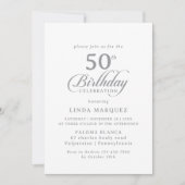 Invitation calligraphiée Chic Classique pour 50e a (Devant)