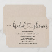 Invitation calligraphiée pour une réception de mar (Devant / Derrière)