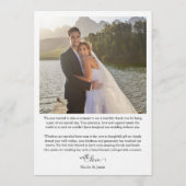 Invitation Calligraphy Overlay 2 Wedding Photo Thank You Card (Dos)