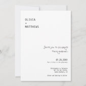 Invitation Calligraphy Photo Wedding Invite Modern Minimalist (Dos)