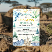 Invitation Calling All Dragon Kids Birthday Party