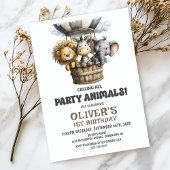 Invitation Calling all Party Animals 1st Birthday Party