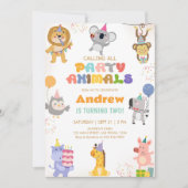 Invitation Calling All Party Animals Birthday (Devant)