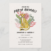 Invitation Calling All Party Animals Kids Cheetah Birthday (Devant)