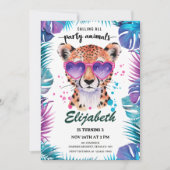 Invitation Calling All Party Animals Leopard Birthday (Devant)