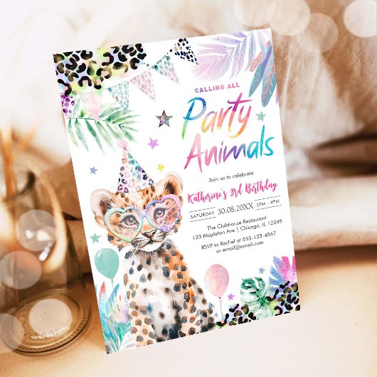 Invitation Calling All Party Animals Safari Birthday