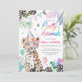 Invitation Calling All Party Animals Safari Birthday (Debout devant)