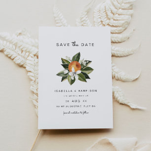 Invitation Calliope - Aquarelle Orange Blossoms Date de sauve