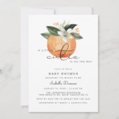 Invitation Calliope - Baby Shower oranges mignons (Devant)