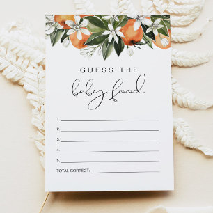 Invitation CALLIOPE Little Cutie Guess the Baby Food Game