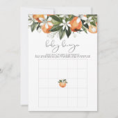 Invitation CALLIOPE Little Cutie Orange Baby shower Bingo (Devant)