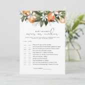 Invitation CALLIOPE Little Cutie Over or Under Baby Game Card (Debout devant)