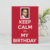 Invitation Calme c'est mon anniversaire (Debout devant)