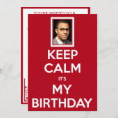 Invitation Calme c'est mon anniversaire (Devant / Derrière)