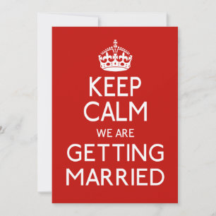 Invitation Calme Nous Nous Marions - Mariage