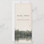 Invitation calme rustique lac evergreens reflet mince (Dos)