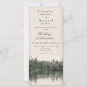 Invitation calme rustique lac evergreens reflet mince (Devant)