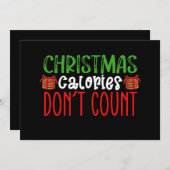 Invitation Calories de Noël ne comptent pas les cookies Famil (Devant / Derrière)