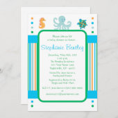 Invitation Calypso 5x7 Sea Creats (Devant / Derrière)