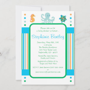Invitation Calypso 5x7 Sea Creats