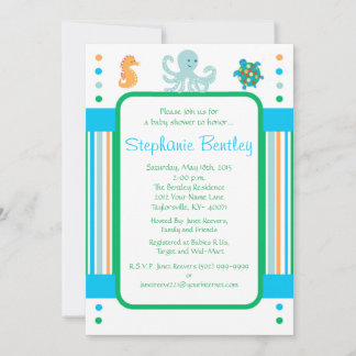 Invitation Calypso 5x7 Sea Creats