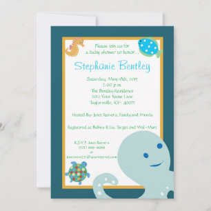 Invitation Calypso 5x7 Sea Creats