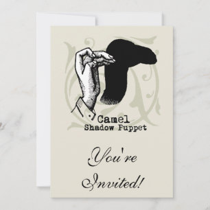 Invitation Camel Hand Puppet Shadow Games
