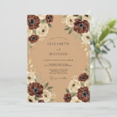 Invitation Camel Muted Autumnal Wedding (Debout devant)