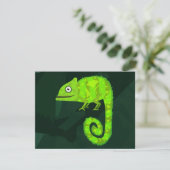 Invitation Caméléon mignon vert (Debout devant)
