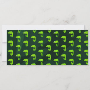 Invitation Caméléon mignon vert