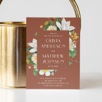 Camélia vintage. Mariage de terre cuite florale QR