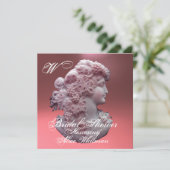 INVITATION CAMEO ANTIQUE, FÊTE DES MARIÉES DAME ET RAISONS (Debout devant)