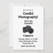 Invitation Camera Candid Photographer Photography (Devant)