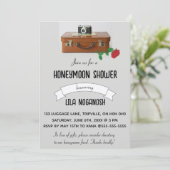 Invitation Caméra de bagage modifiable et douche de lune de m (Debout devant)