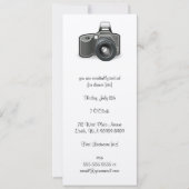 Invitation Caméra reflex (Devant)