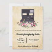 Invitation Caméra vintage (Devant)